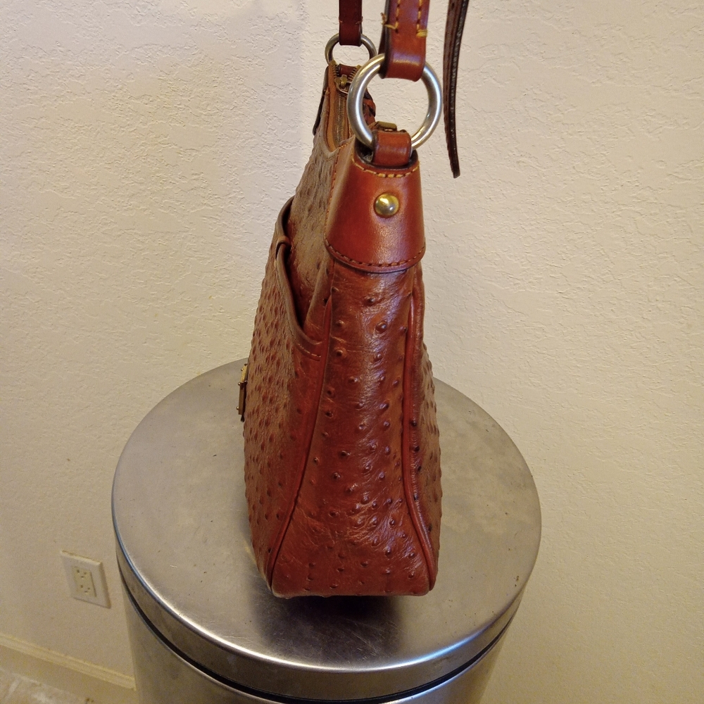 Dooney & Bourke Ostrich Leather Purse shoulder Bag  Handbag Crossbody Vintage - Picture 3 of 15